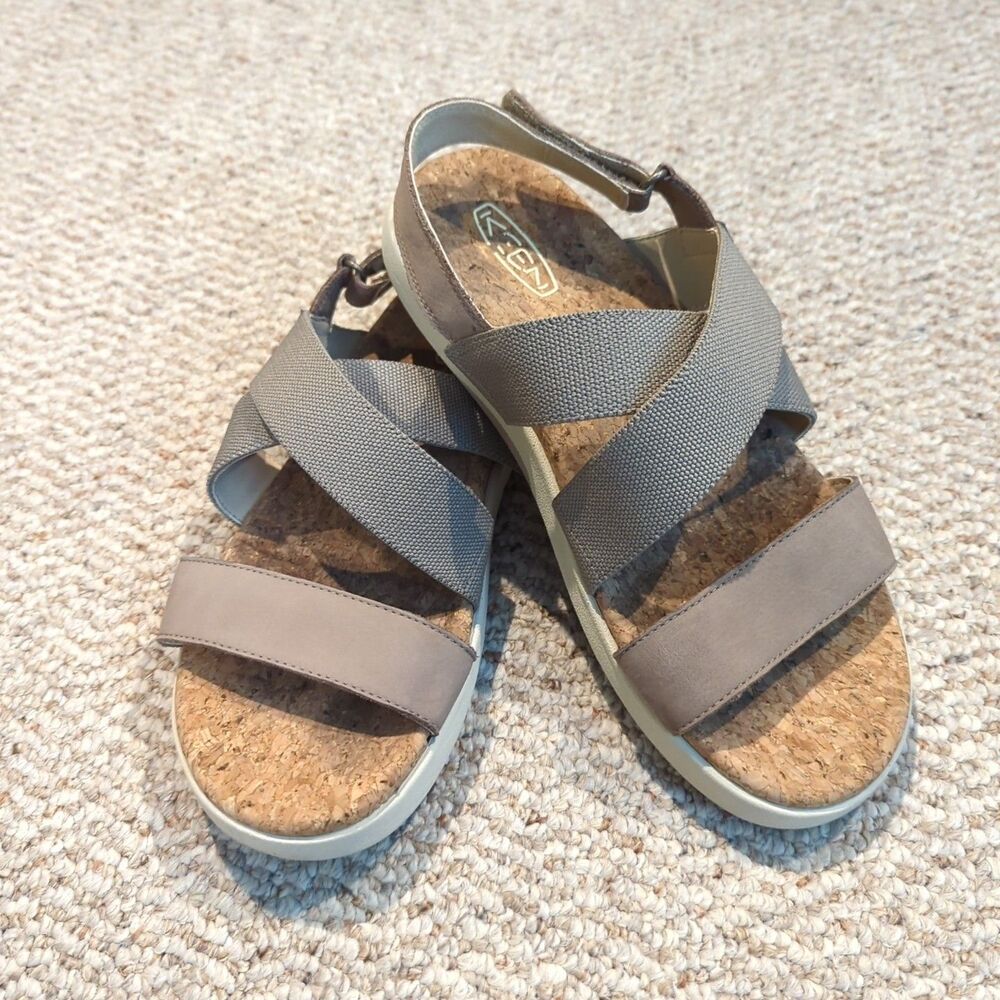Keen Elle Criss Cross Sandals Womens 10 Brown Outdoor Gorpcore Strappy